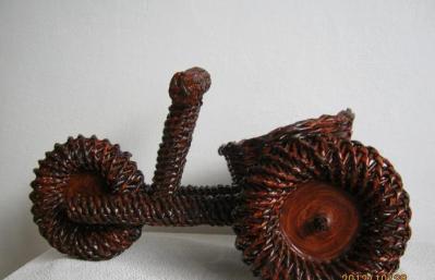 Плетение из газетных трубочек велосипед кашпо